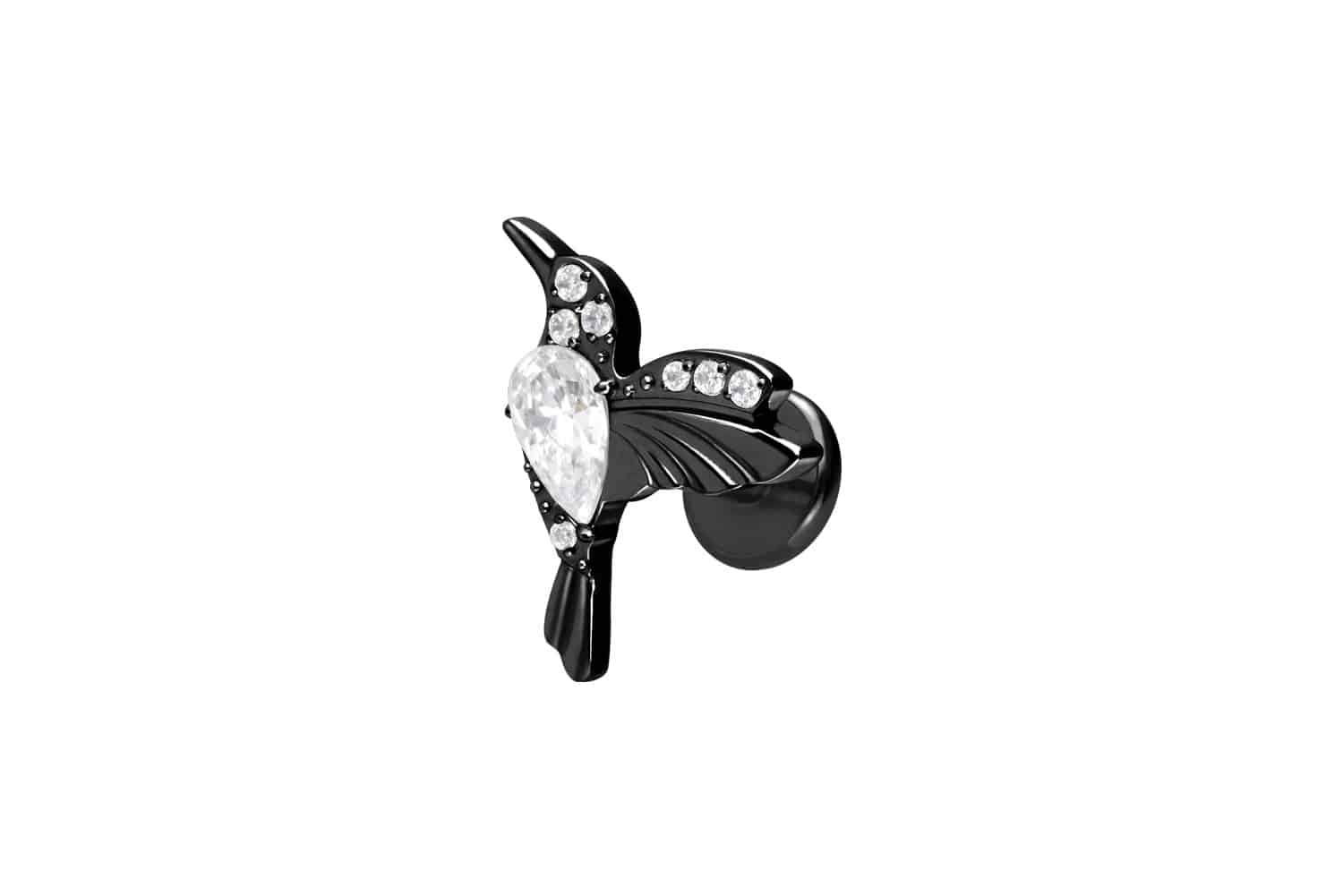 Titan Labret Piercing mit Innengewinde KOLIBRI
